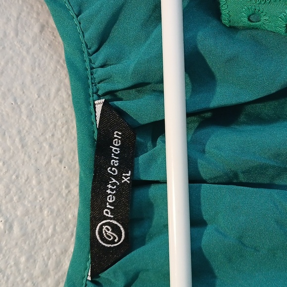 PRETTYGARDEN Women's Summer Sundresses Eyelet Cap Sleeve V Neck Short Boho Dress - Picture 3 of 8